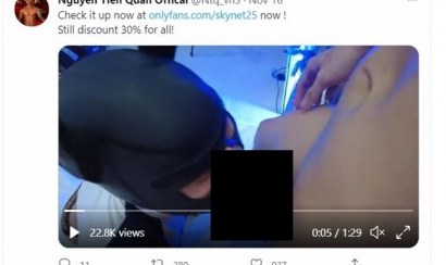 Quân chia sẻ clip nhạy cảm lên Twitter