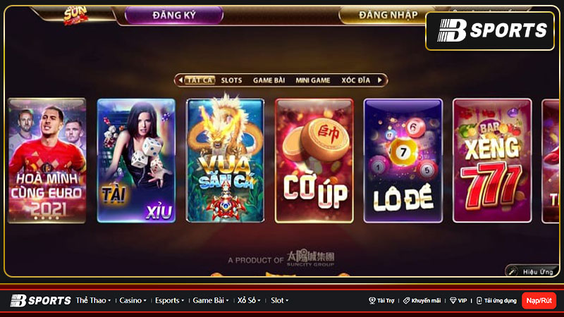 Các trò chơi nổi tiếng tại Sunwin Go88