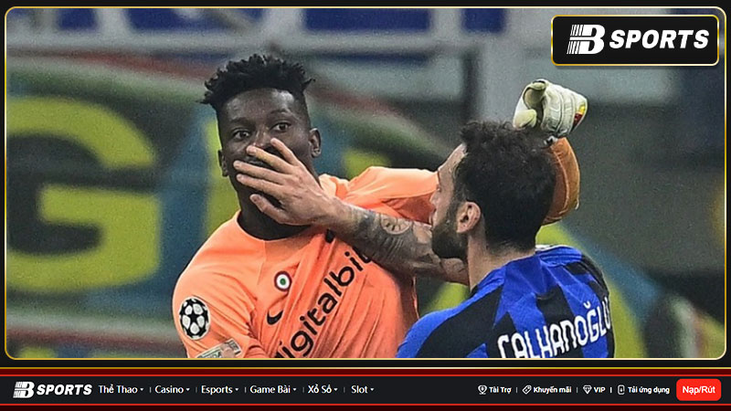 hủ môn Andre Onana và Edin Dzeko suýt xảy ra xô xát
