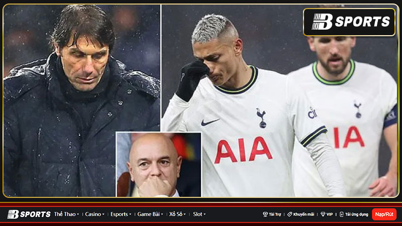 HLV Conte sắp bị sa thải vì thành tích đáng thất vọng tại Tottenham 
