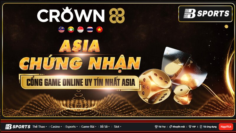 Chứng nhận ASIA uy tín cho Crown88