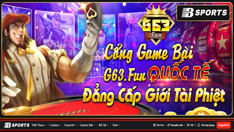 Kho tàng game G63 Fun phong phú, đa dạng