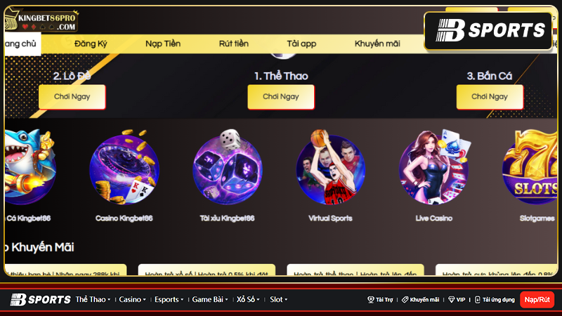 Nhà cái cá cược kingbet86 casino đổi thưởng siêu hấp dẫn