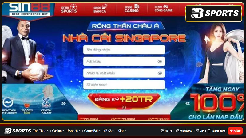 Sin88 - Đặt cược không giới hạn