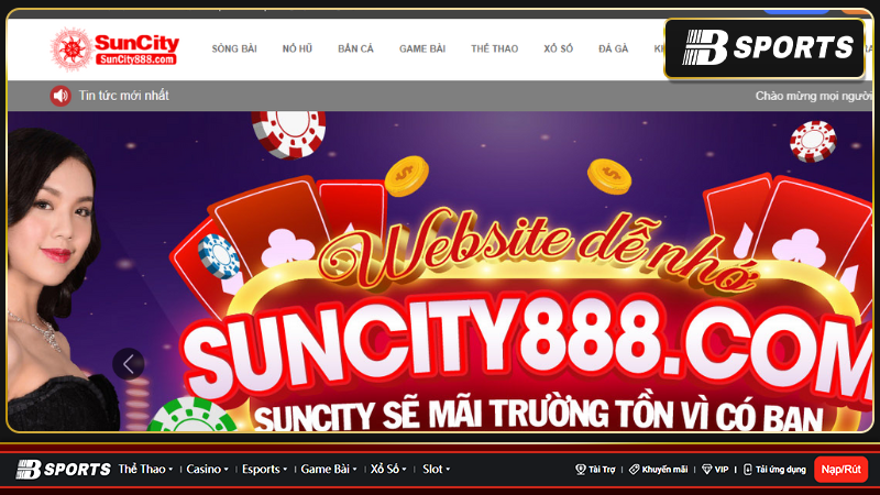 Sảnh cá cược sun city sân chơi cá cược uy tín hàng đầu