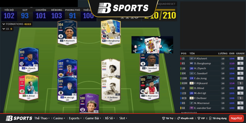 Đội hình AC Milan FO4 tính năng Team Color